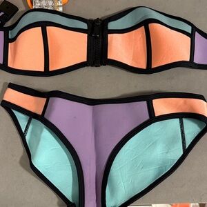 Colorblock Bikini Set